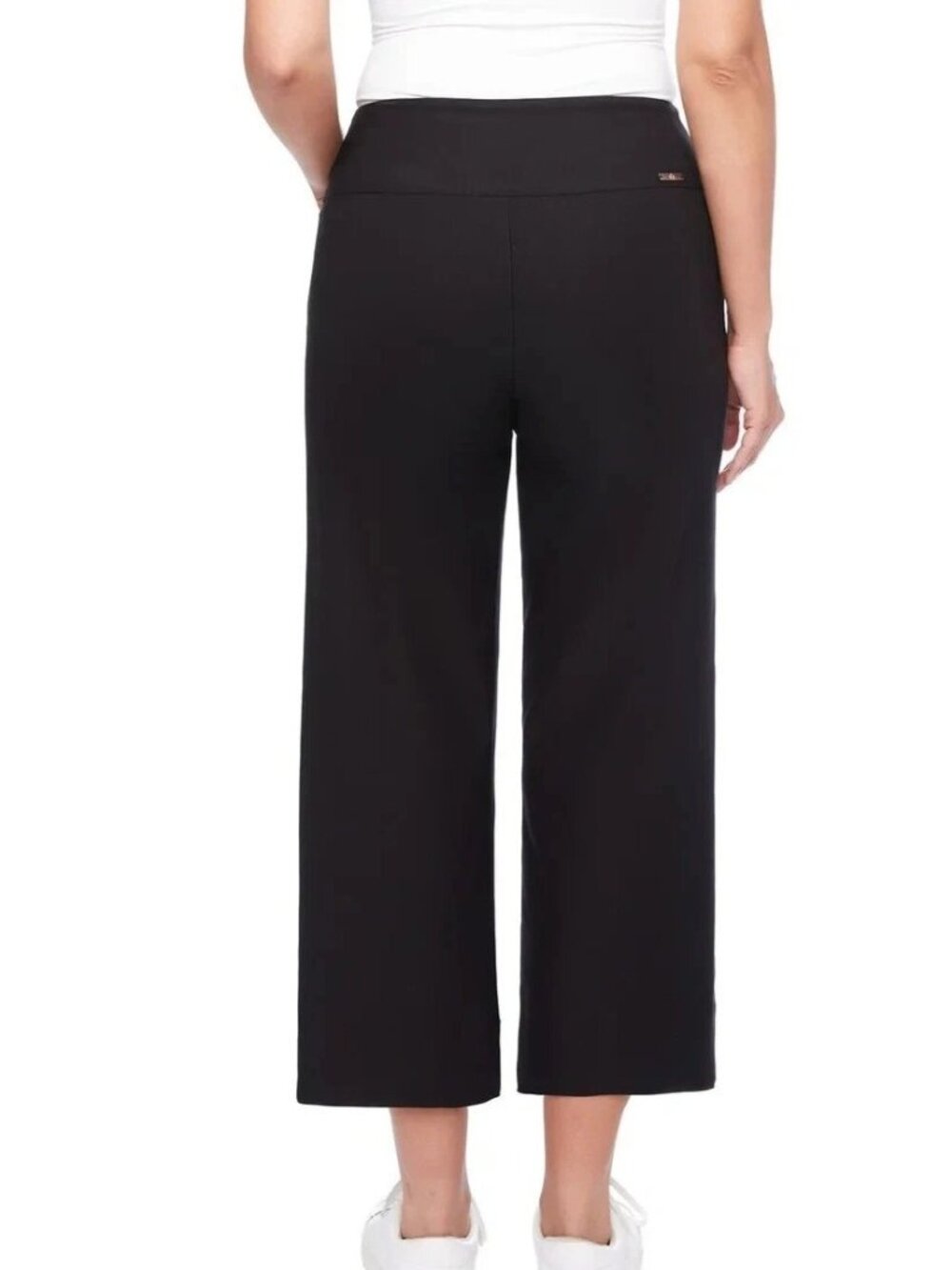 NWT S.C. & Co. Women’s S Black Tummy Control Wide Leg Crop Pants - Picture 2 of 14